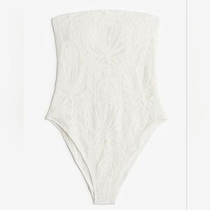 H&M White Lace Stapless Swimsuit